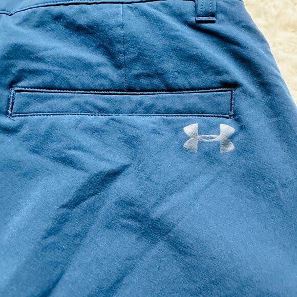 Under Armour Mens Tech Performance Golf Blue Shorts Size 32 - Picture 4 of 7
